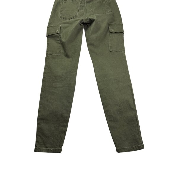 Rewash Womens High Rise Cargo Pants Size 5/27 Skinny Olive Green Cotton Blend - Picture 6 of 8